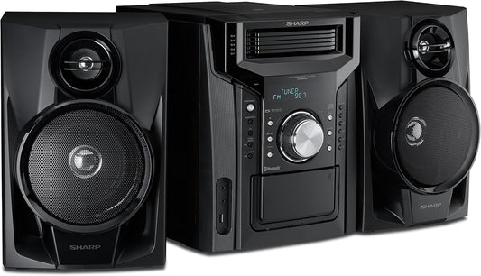Sharp 240W 5-Disc Mini Shelf Speaker System With Cassette And Bluetooth - CD-BH950