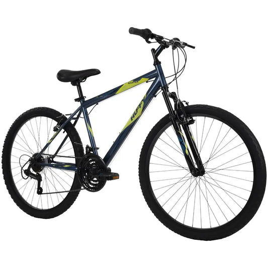 Huffy Hardtail Mountain Bike, Denim Blue, 26 Inch, 21-Speed - Stone Mountain