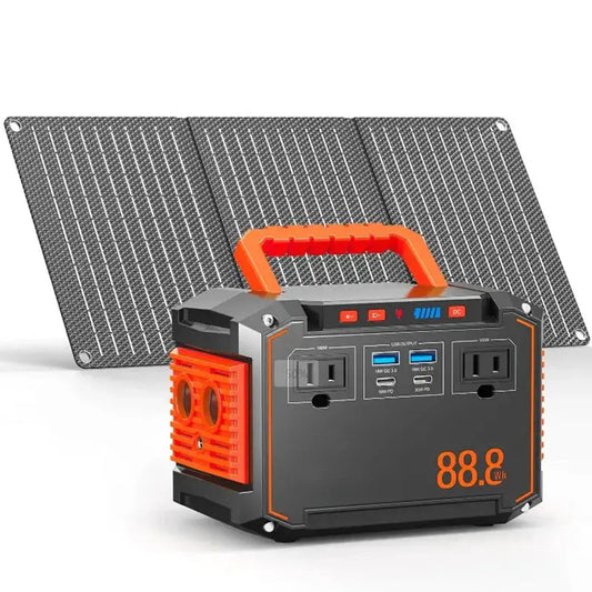 Solar Generator Kit 111Wh With 30W Foldable Panel And AC Outlet - M138MAXSL30