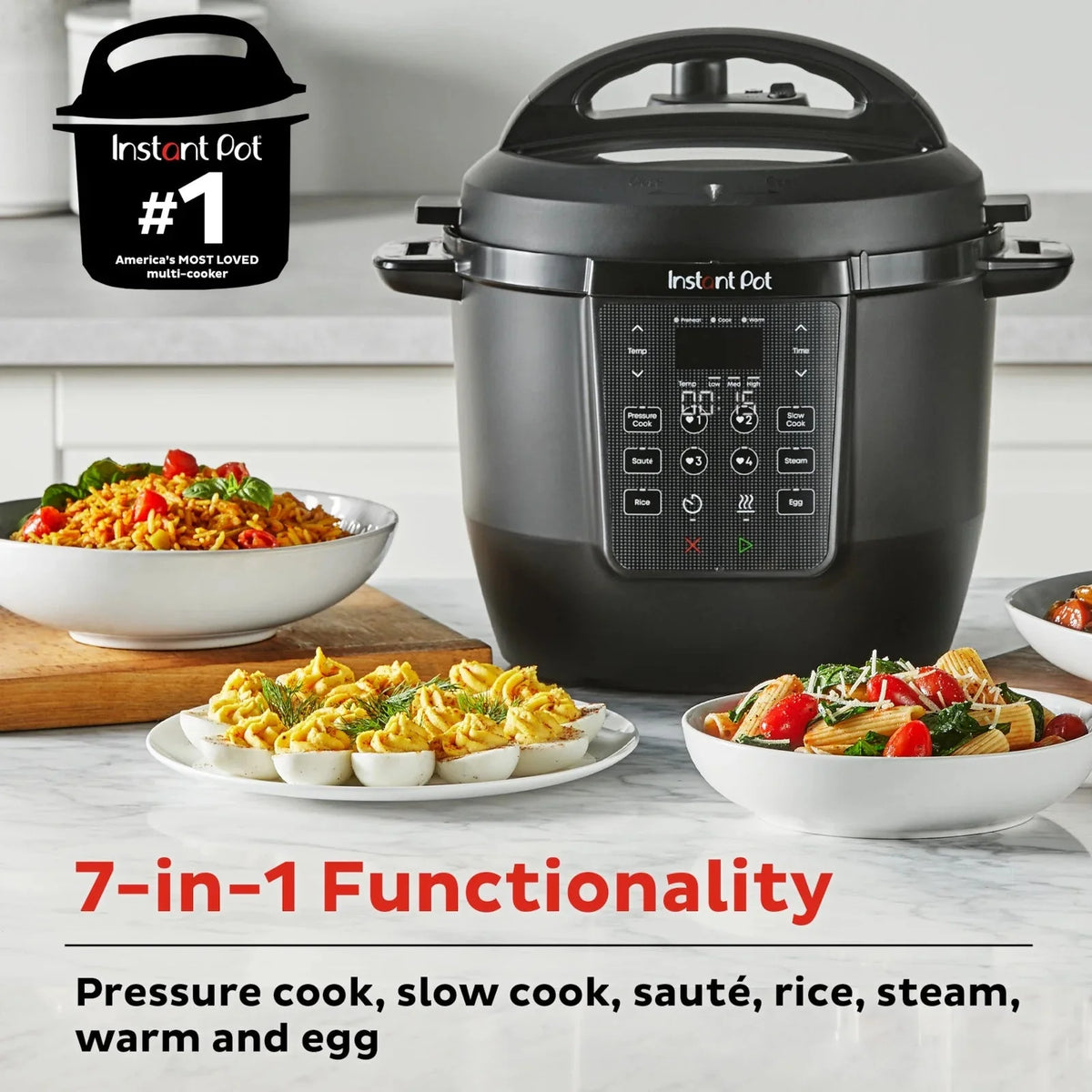 Instant Pot 6QT RIO Chef Series 7-in-1 Multi-Cooker, Black