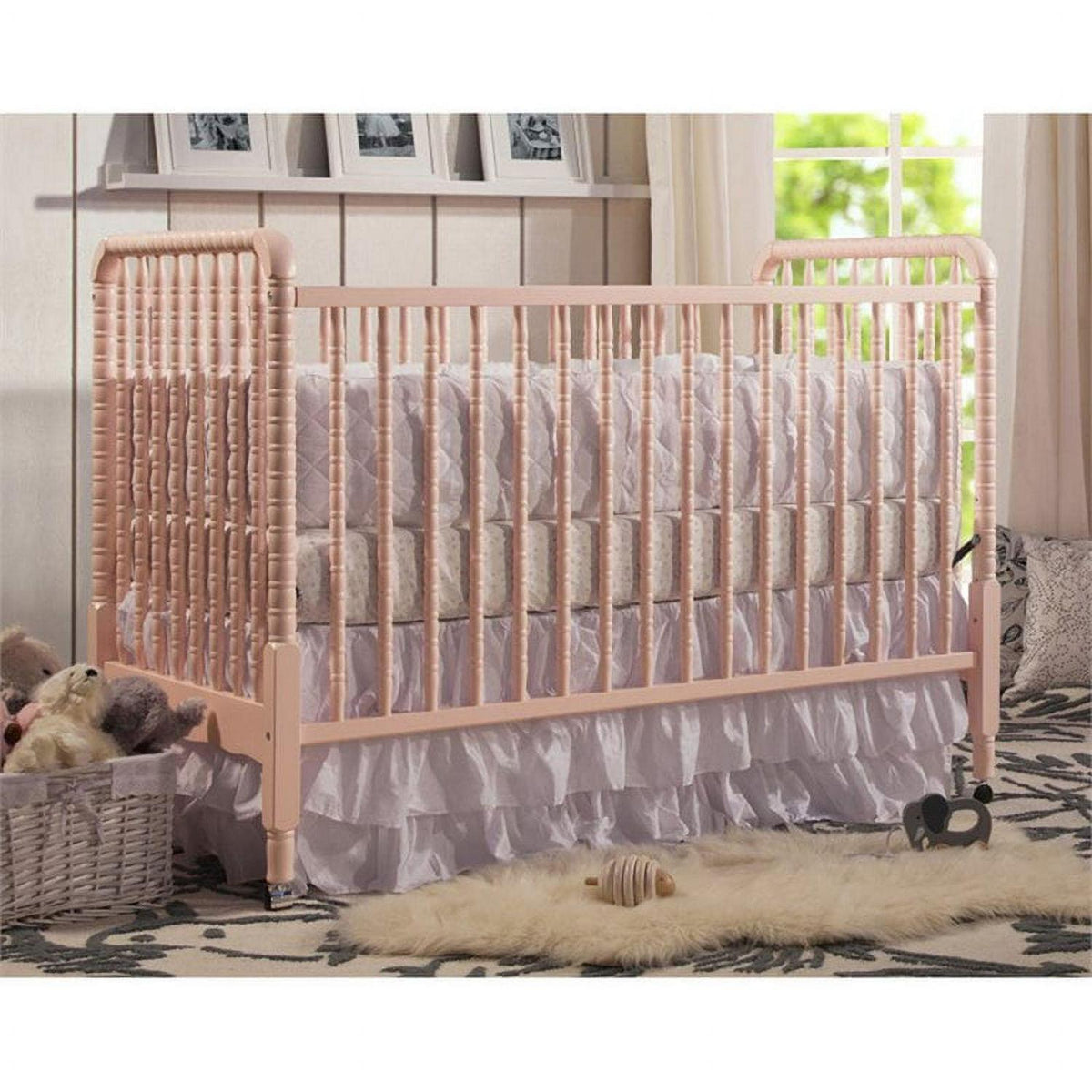 DaVinci Jenny Lind 3-in-1 Convertible Crib, Pink Blush, 55 x 31 x 41 in - M7391BL