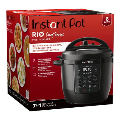Instant Pot 6QT RIO Chef Series 7-in-1 Multi-Cooker, Black